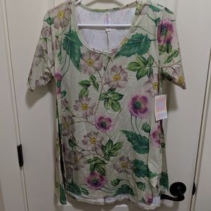 Lularoe XS Perfect tee floral magnolia